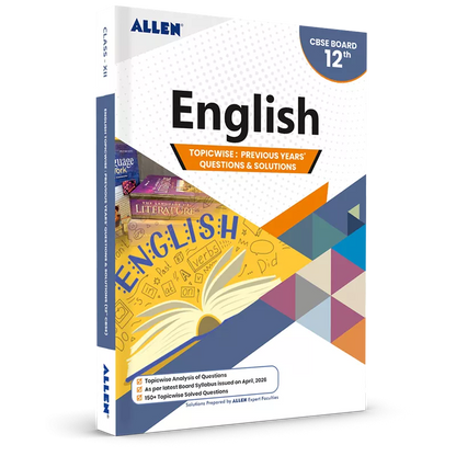 CBSE English Topicwise Solved papers from Previous Years for Class 12th