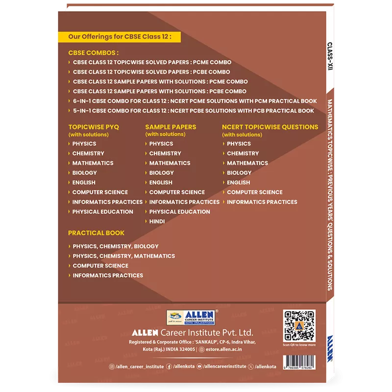 CBSE Class 12th Maths Previous Years Solved papers - Topicwise