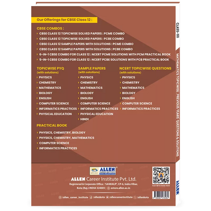 CBSE Class 12th Maths Previous Years Solved papers - Topicwise